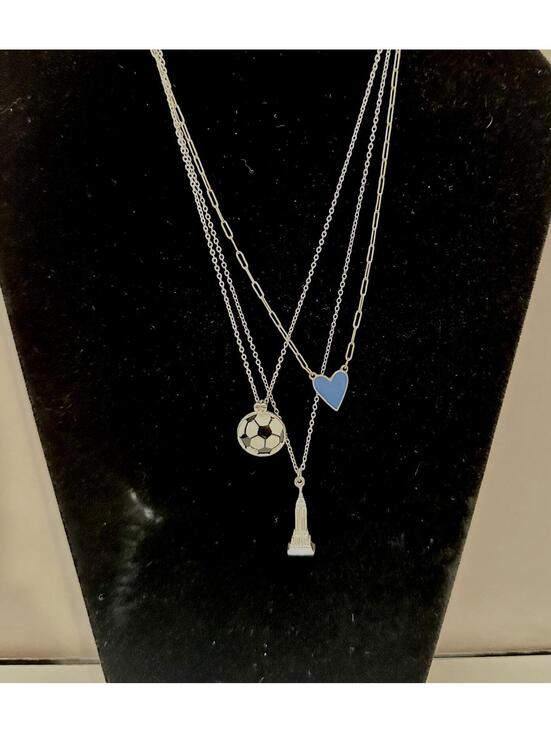 Other - Vintage Set of 3 Silver Tone Pendants Chains